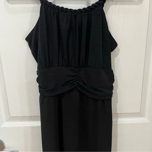 Ricki’s size small black dress with corded straps ruffled waist - Picture 3 of 8